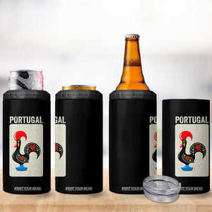 Portuguese Rooster 4 in 1 Can Cooler Tumbler Galo de Barcelos Portugal Roots Pride Heritage Gift TS10 Print Your Wear