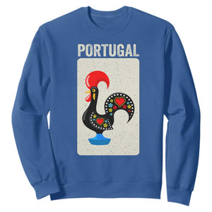 Portuguese Rooster Sweatshirt Galo de Barcelos Portugal Roots Pride Heritage Gift TS10 Royal Blue Print Your Wear