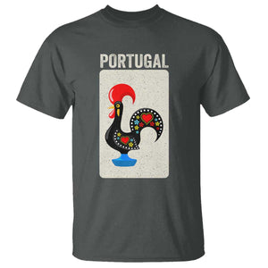 Portuguese Rooster T Shirt Galo de Barcelos Portugal Roots Pride Heritage Gift TS10 Dark Heather Print Your Wear