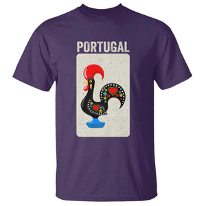 Portuguese Rooster T Shirt Galo de Barcelos Portugal Roots Pride Heritage Gift TS10 Purple Print Your Wear