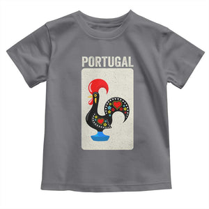 Portuguese Rooster Toddler T Shirt Galo de Barcelos Portugal Roots Pride Heritage Gift TS10 Charcoal Print Your Wear