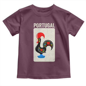 Portuguese Rooster Toddler T Shirt Galo de Barcelos Portugal Roots Pride Heritage Gift TS10 Maroon Print Your Wear