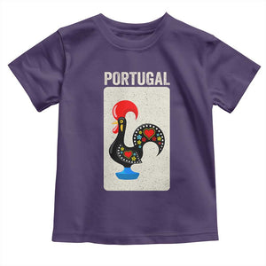Portuguese Rooster Toddler T Shirt Galo de Barcelos Portugal Roots Pride Heritage Gift TS10 Purple Print Your Wear