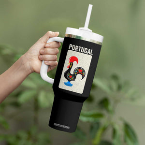 Portuguese Rooster Tumbler With Handle Galo de Barcelos Portugal Roots Pride Heritage Gift TS10 Print Your Wear