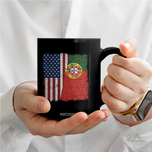 Portuguese American Flag Coffee Mug Retro Vintage USA Portugal Roots Heritage Pride TS10 Print Your Wear