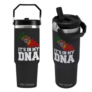 Its in My DNA Portugal Flip Straw Tumbler Portuguese Flag Portugal Boy Girl Gift TS10 One Size: 30 oz Black Print Your Wear