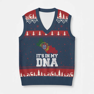 Its in My DNA Portugal V-Neck Knit Sweater Vest Portuguese Flag Portugal Boy Girl Gift TS10 Navy Red Print Your Wear