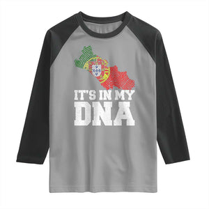 Its in My DNA Portugal Raglan Shirt Portuguese Flag Portugal Boy Girl Gift TS10 Sport Gray Black Print Your Wear