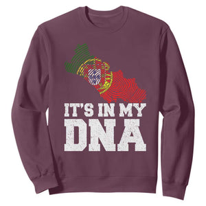 Its in My DNA Portugal Sweatshirt Portuguese Flag Portugal Boy Girl Gift TS10 Maroon Print Your Wear