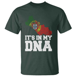Its in My DNA Portugal T Shirt Portuguese Flag Portugal Boy Girl Gift TS10 Dark Forest Green Print Your Wear