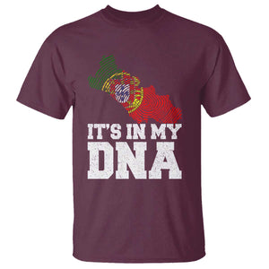 Its in My DNA Portugal T Shirt Portuguese Flag Portugal Boy Girl Gift TS10 Maroon Print Your Wear