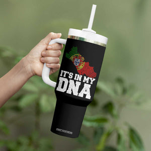 Its in My DNA Portugal Tumbler With Handle Portuguese Flag Portugal Boy Girl Gift TS10 Print Your Wear