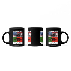American Grown Portuguese Roots Coffee Mug Distressed Tree Portugal USA Flag TS10 Print Your Wear