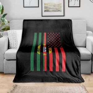 Portuguese Flag Throw Blanket Vintage USA Flag Portugal Pride Gifts TS10 Print Your Wear