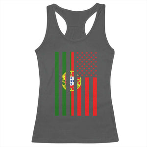 Portuguese Flag Racerback Tank Top Vintage USA Flag Portugal Pride Gifts TS10 Dark Heather Print Your Wear