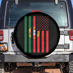 Portuguese Flag Spare Tire Cover Vintage USA Flag Portugal Pride Gifts TS10 No hole Black Print Your Wear