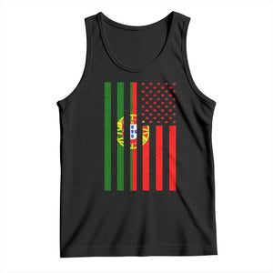 Portuguese Flag Tank Top Vintage USA Flag Portugal Pride Gifts TS10 Black Print Your Wear