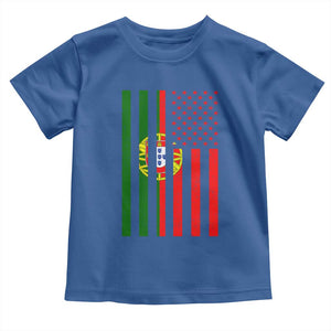 Portuguese Flag Toddler T Shirt Vintage USA Flag Portugal Pride Gifts TS10 Royal Blue Print Your Wear