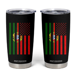 Portuguese Flag Tumbler Cup Vintage USA Flag Portugal Pride Gifts TS10 Black Print Your Wear
