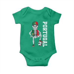 Portugal Soccer Baby Onesie Skeleton Portuguese Flag Futebol Football Player TS10 Irish Green Print Your Wear