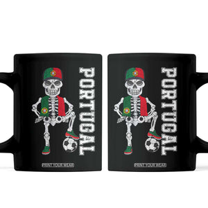 Portugal Soccer Coffee Mug Skeleton Portuguese Flag Futebol Football Player TS10 Black Print Your Wear
