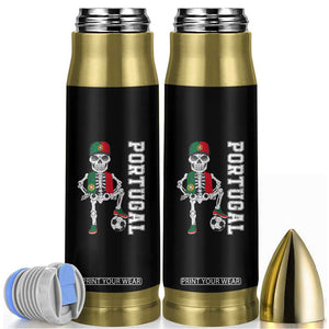 Portugal Soccer Bullet Tumbler Skeleton Portuguese Flag Futebol Football Player TS10 Black Print Your Wear