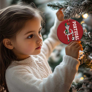 Portugal Soccer Christmas Ornament Skeleton Portuguese Flag Futebol Football Player TS10 Print Your Wear