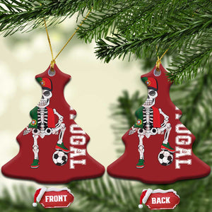 Portugal Soccer Christmas Ornament Skeleton Portuguese Flag Futebol Football Player TS10 Christmas Tree Red Print Your Wear