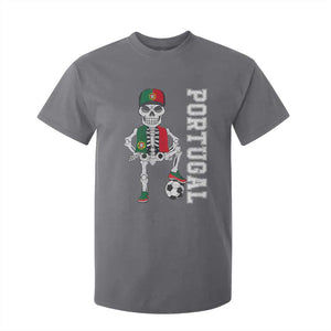 Portugal Soccer T Shirt For Kid Skeleton Portuguese Flag Futebol Football Player TS10 Charcoal Print Your Wear