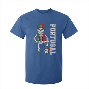 Portugal Soccer T Shirt For Kid Skeleton Portuguese Flag Futebol Football Player TS10 Royal Blue Print Your Wear