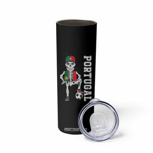 Portugal Soccer Skinny Tumbler Skeleton Portuguese Flag Futebol Football Player TS10 Print Your Wear