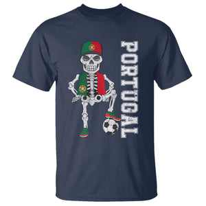 Portugal Soccer T Shirt Skeleton Portuguese Flag Futebol Football Player TS10 Navy Print Your Wear