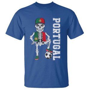 Portugal Soccer T Shirt Skeleton Portuguese Flag Futebol Football Player TS10 Royal Blue Print Your Wear