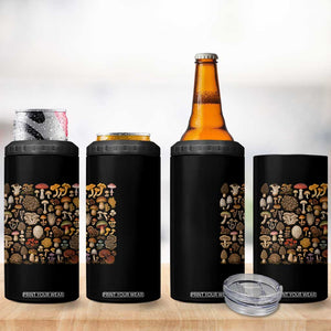 Mushroom Lovers 4 in 1 Can Cooler Tumbler Mycology Fungi Foraging Mushroom Whisperer
