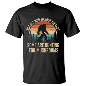 Bigfoot Mushroom Lovers T Shirt Retro Sasquatch Fungi Morel Mushroom