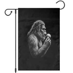 Bigfoot Mushroom Garden Flag Vintage Sasquatch Art Mystical Nature Lover Retro