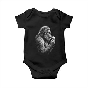 Bigfoot Mushroom Baby Onesie Vintage Sasquatch Art Mystical Nature Lover Retro