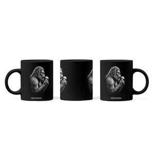 Bigfoot Mushroom Coffee Mug Vintage Sasquatch Art Mystical Nature Lover Retro