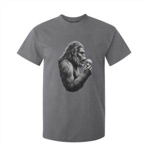 Bigfoot Mushroom T Shirt For Kid Vintage Sasquatch Art Mystical Nature Lover Retro