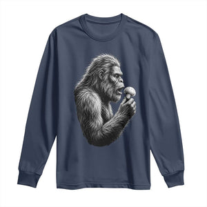 Bigfoot Mushroom Long Sleeve Shirt Vintage Sasquatch Art Mystical Nature Lover Retro
