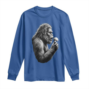 Bigfoot Mushroom Long Sleeve Shirt Vintage Sasquatch Art Mystical Nature Lover Retro