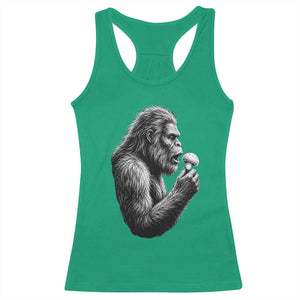 Bigfoot Mushroom Racerback Tank Top Vintage Sasquatch Art Mystical Nature Lover Retro
