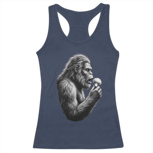 Bigfoot Mushroom Racerback Tank Top Vintage Sasquatch Art Mystical Nature Lover Retro