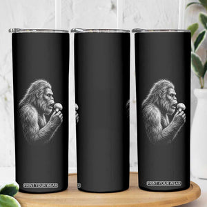 Bigfoot Mushroom Skinny Tumbler Vintage Sasquatch Art Mystical Nature Lover Retro