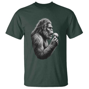 Bigfoot Mushroom T Shirt Vintage Sasquatch Art Mystical Nature Lover Retro