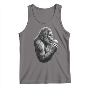 Bigfoot Mushroom Tank Top Vintage Sasquatch Art Mystical Nature Lover Retro