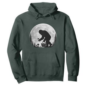 Bigfoot Mushroom Hunter Hoodie Vintage Sasquatch Art Mystical Nature Lover Retro Full Moon