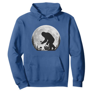 Bigfoot Mushroom Hunter Hoodie Vintage Sasquatch Art Mystical Nature Lover Retro Full Moon