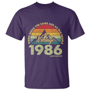 40th Birthday T Shirt Vintage 1986 Weird Being the Same Age as Old People 40 Year Old Gift