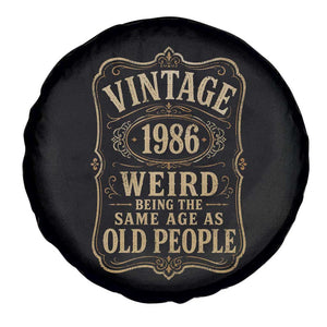 40th Birthday Spare Tire Cover Vintage 40yr 1986 40 Year Old Gift Weird Being the Same Age as Old People